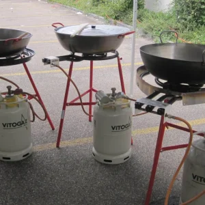 Riesen Wokpfanne mit Gasrechaud